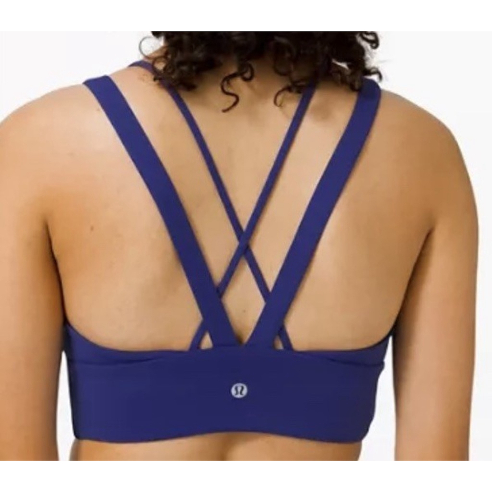 LULULEMON PUSHING LIMIT BRA C/D CUP COBALD BLUE COLOR SIZE 4 PTP 13”